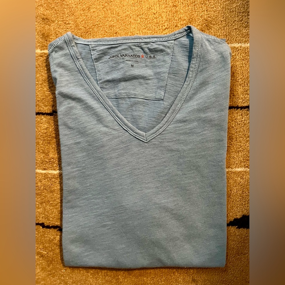 John Varvatos USA, light blue V-neck T-shirt